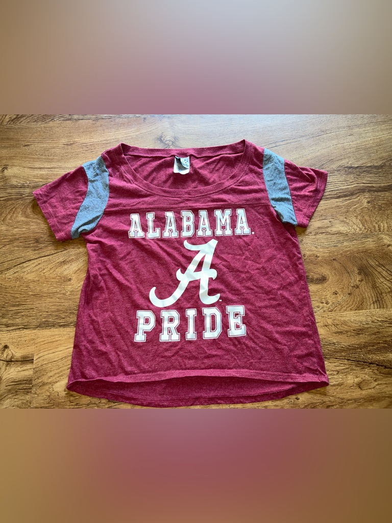 Womens Alabama Crimson Tide Pride Football Shirt Small Ncaa